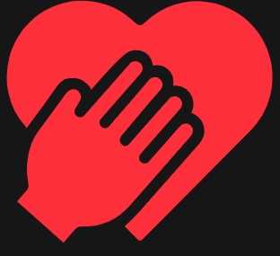 hand over heart icon
