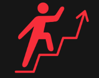 Person walking up stairs