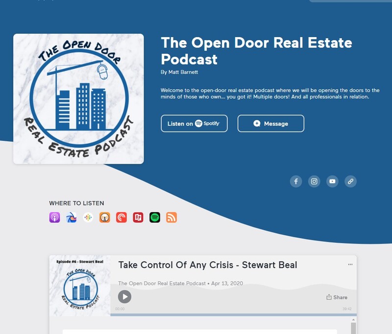 Th Open Door Real Estate screenshot on the anchor.fm site